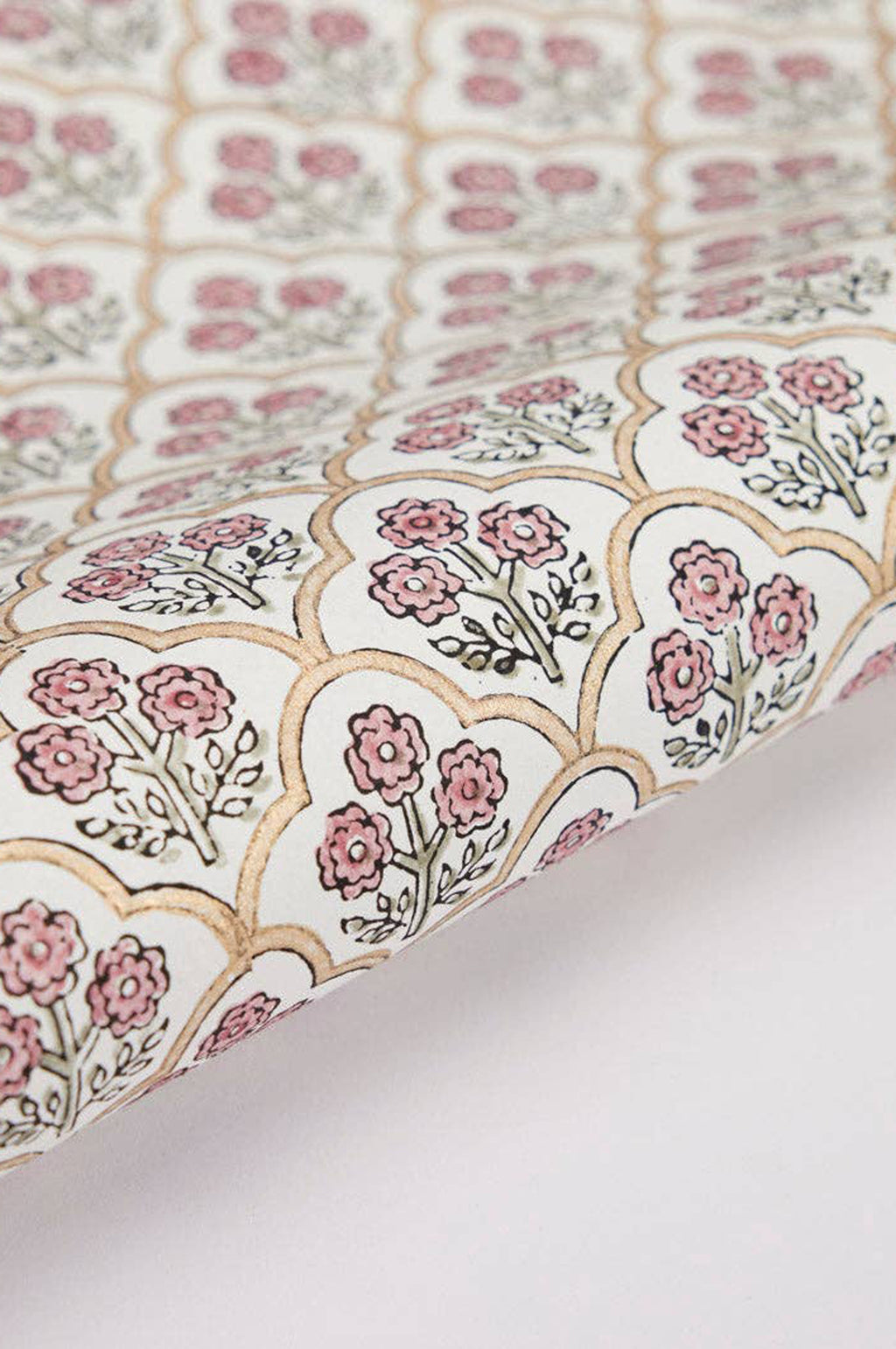 Trellis Pink Earth Wrapping Paper Set of 3 Sheets