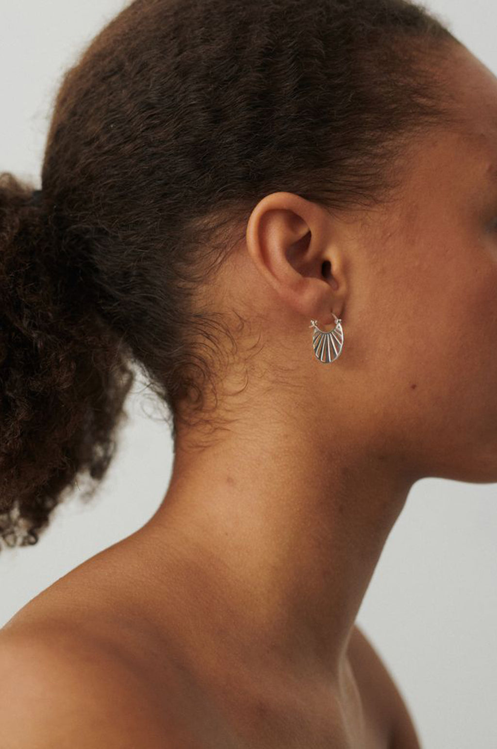 Small Misty Light Gold Earrings