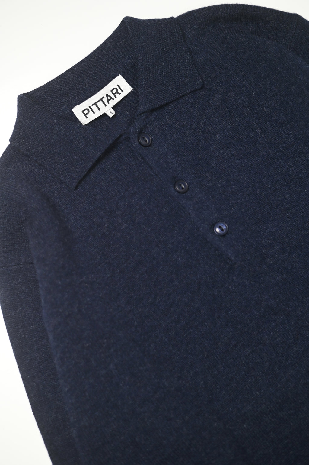 L/S Merino Polo Indigo Mel
