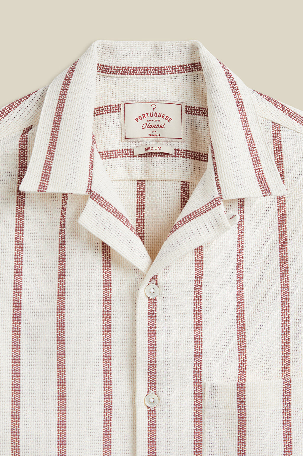 Piquet Stripe Shirt Bordeaux
