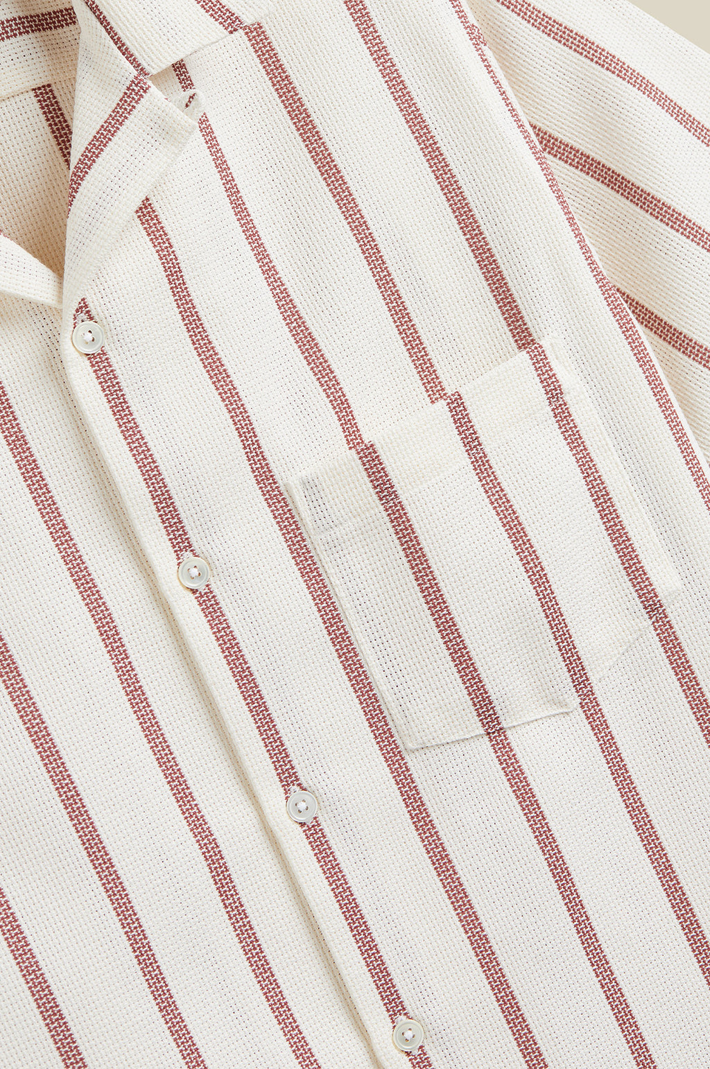 Piquet Stripe Shirt Bordeaux