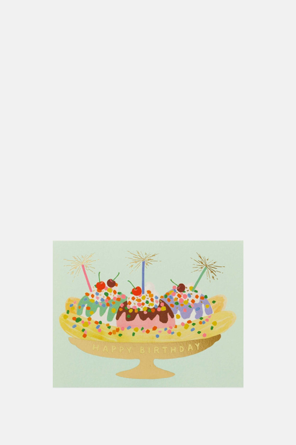 Rifle Paper Co Banana Split Birthday Card.