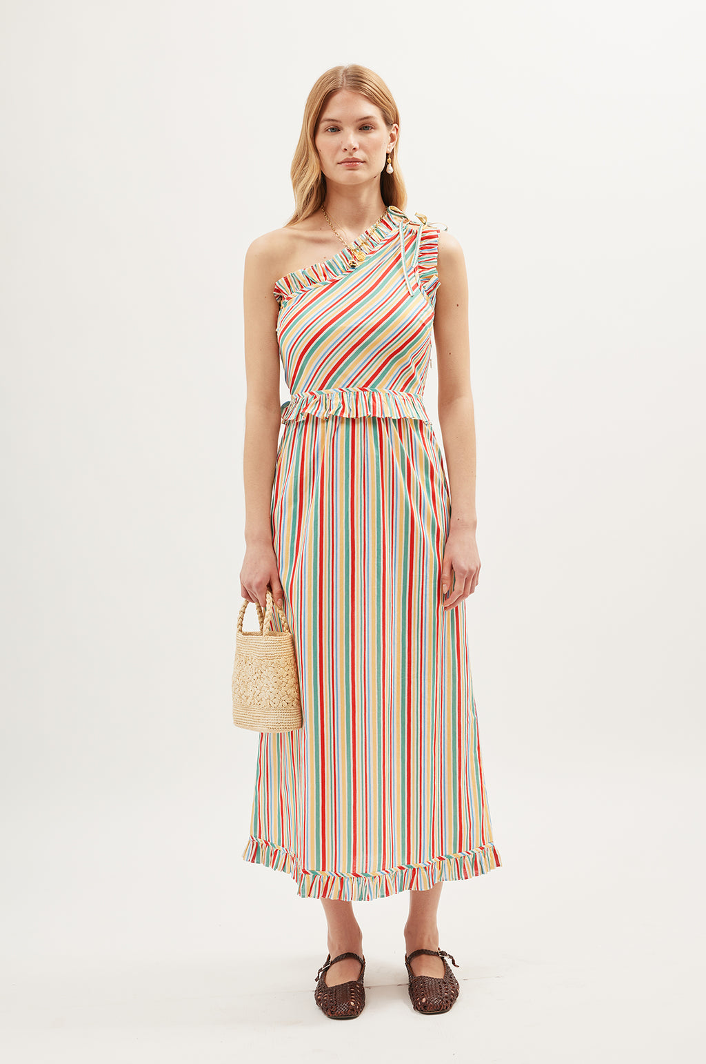 Arabelle Dress Maxime Stripe Ivory