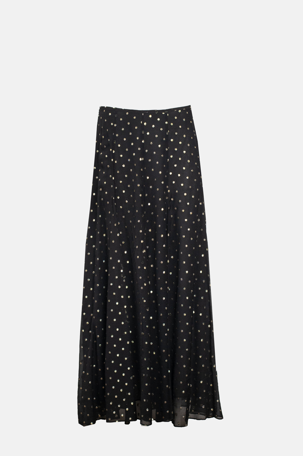 Rixo Billy Skirt Gold Spot Black.