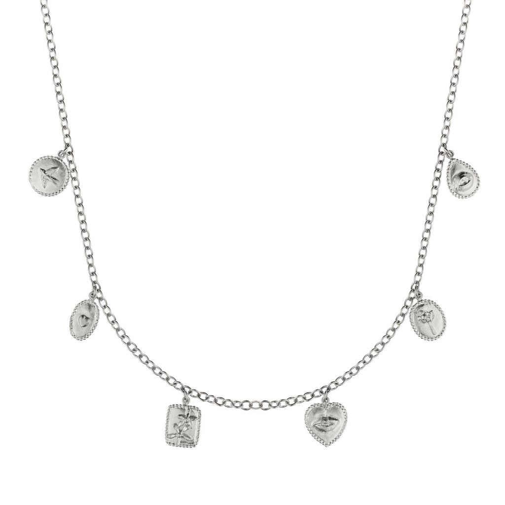 A.M. Gratitude for Nature Small Charm Necklace Silver