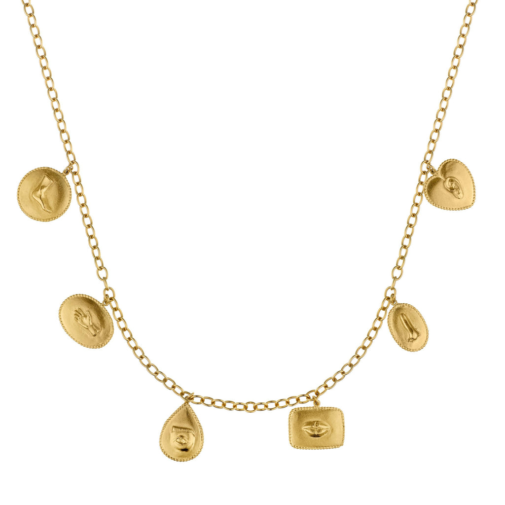 A.M. Sensory Devotion Large Charm Necklace Gold
