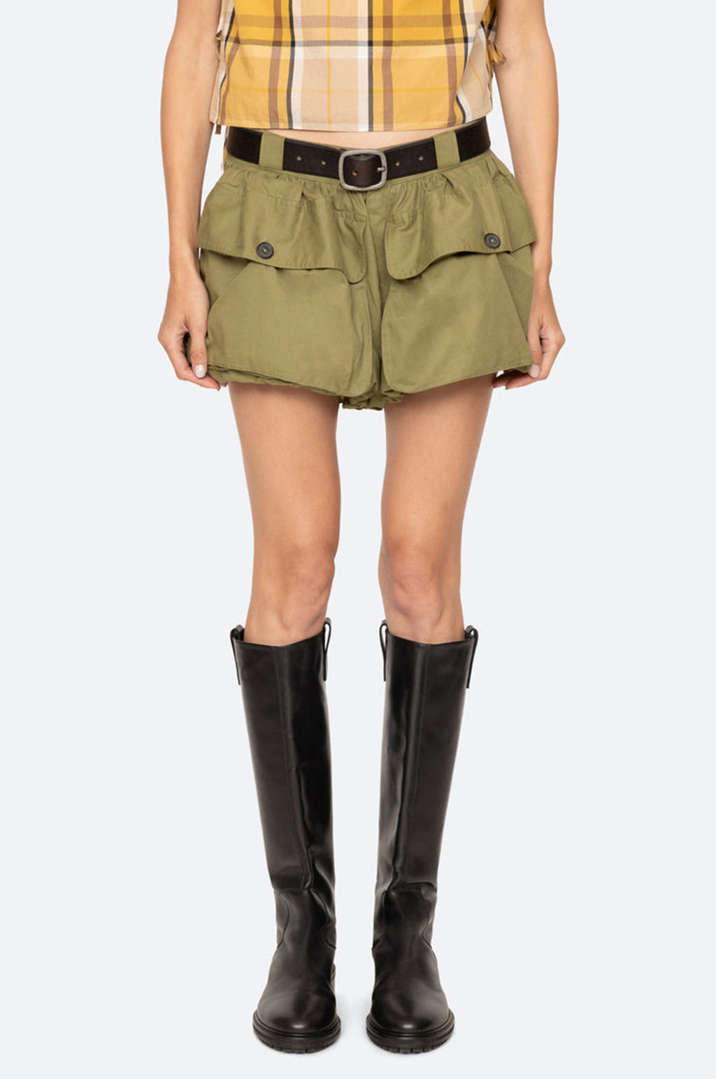 Andrea Workwear Bubble Shorts Army