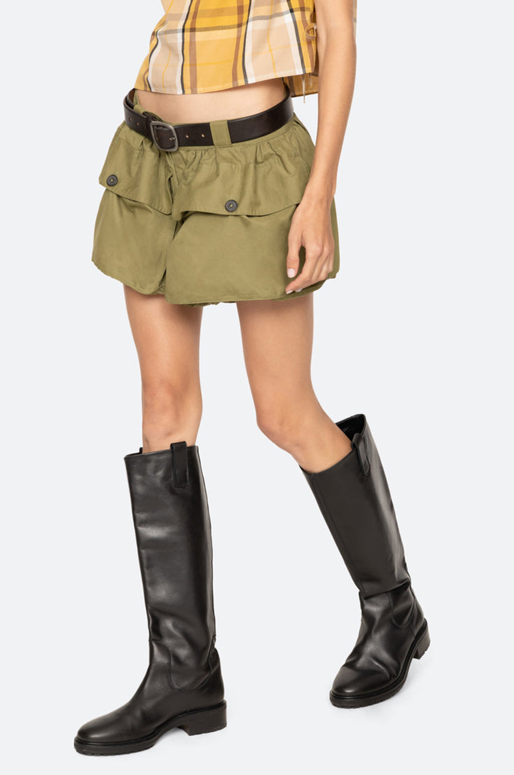Andrea Workwear Bubble Shorts Army