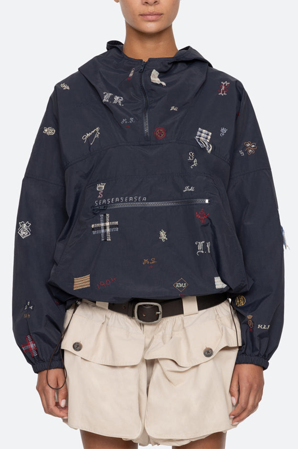 Claira Emb Anorak Navy