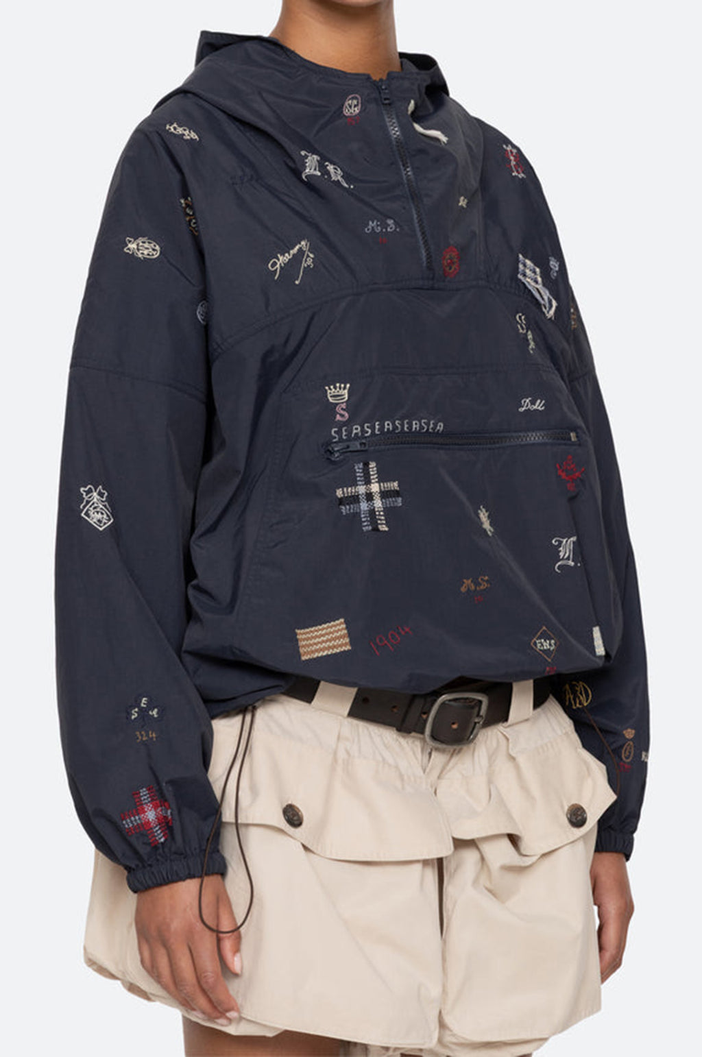 Claira Emb Anorak Navy