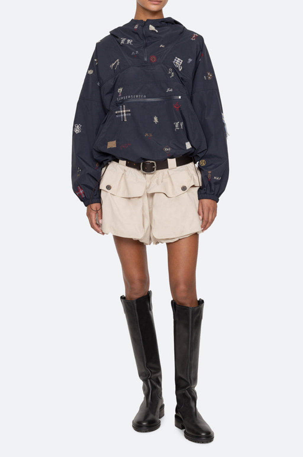 Claira Emb Anorak Navy