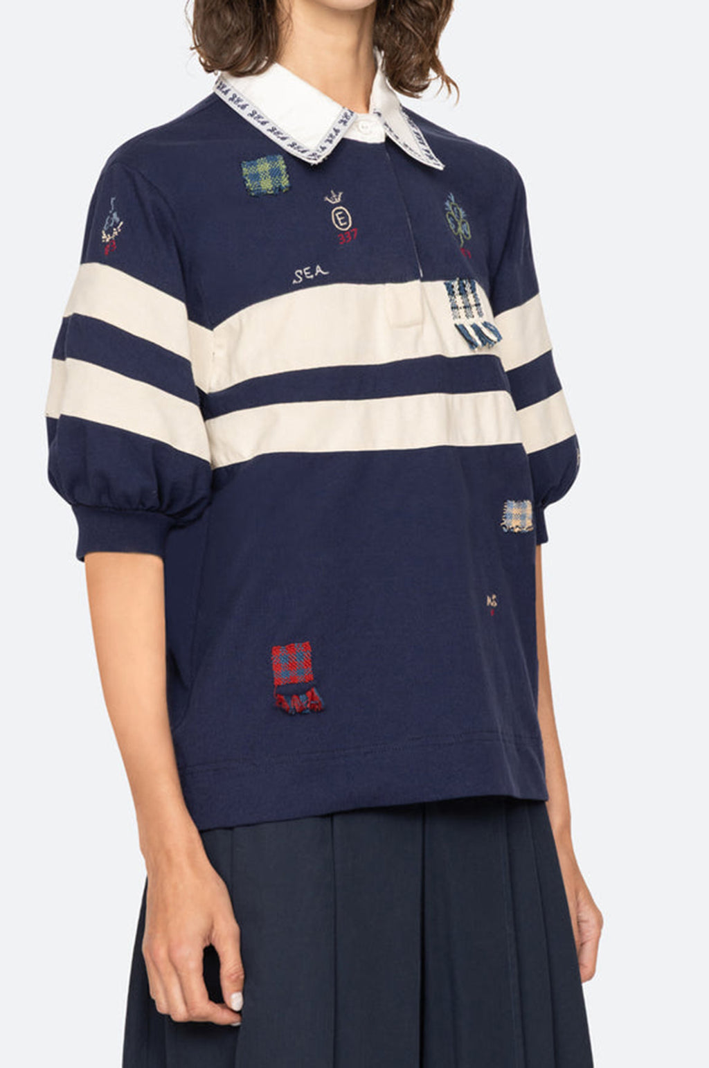 Claira Emb Rugby Shirt Multi