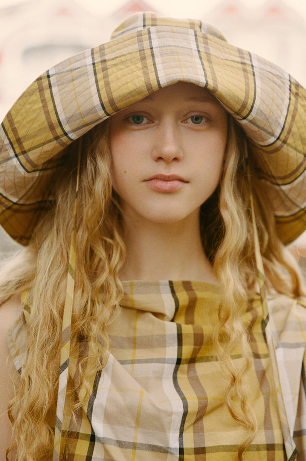 Copeland Plaid Hat Yellow