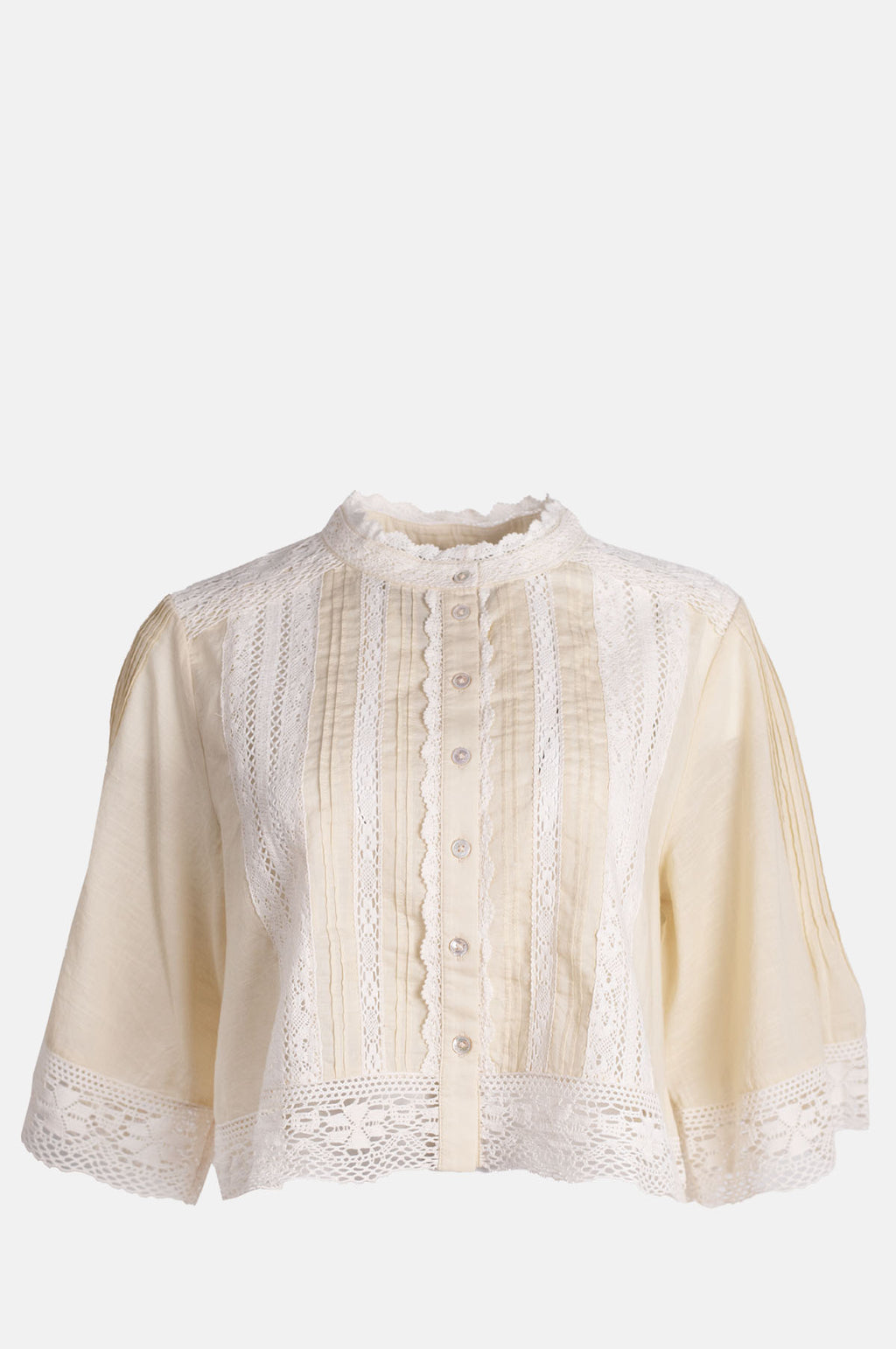 Sea New York Pippa Solid S Sleeve Top Cream.
