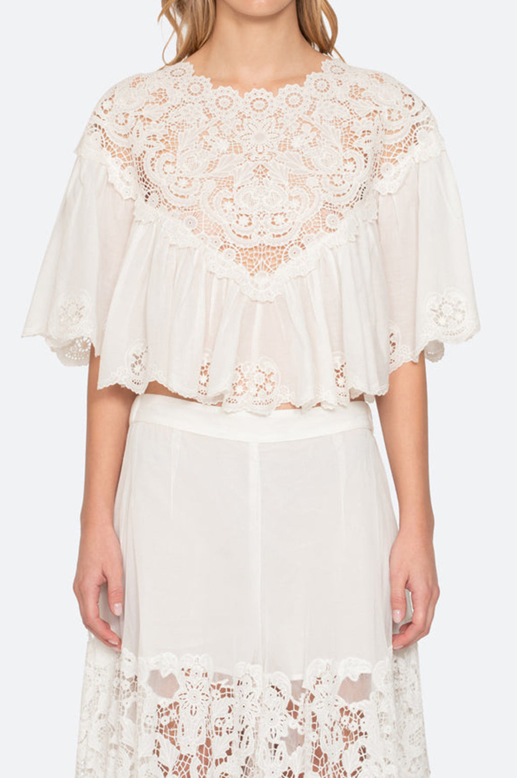 Sofia Embroidery Top Cream