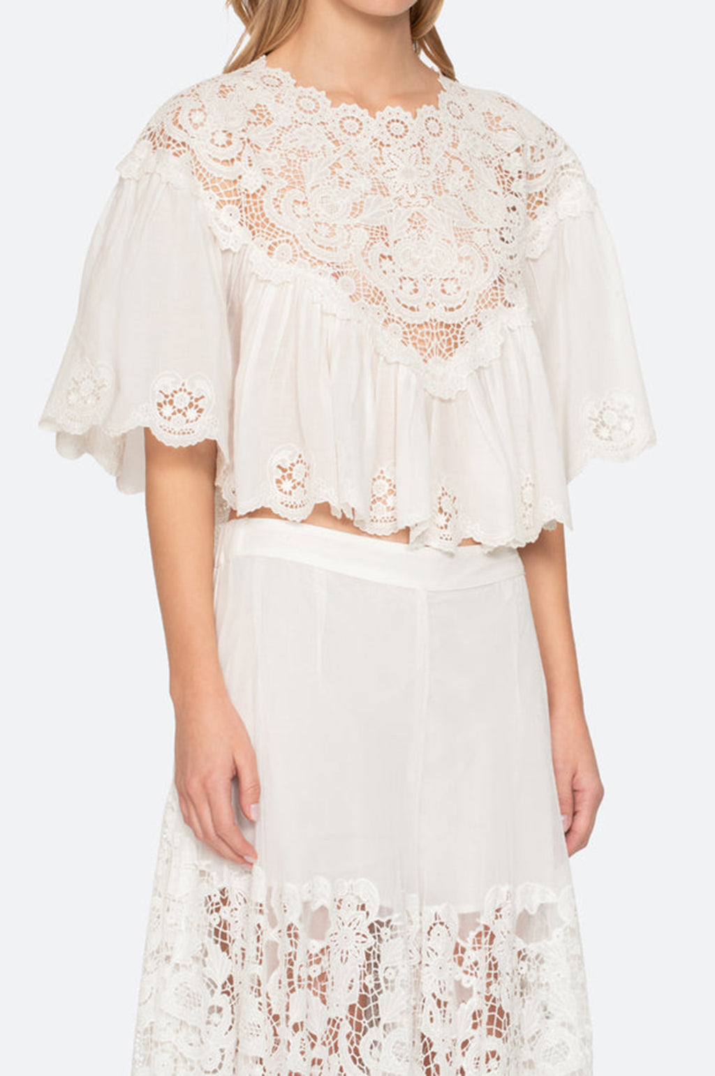 Sofia Embroidery Top Cream