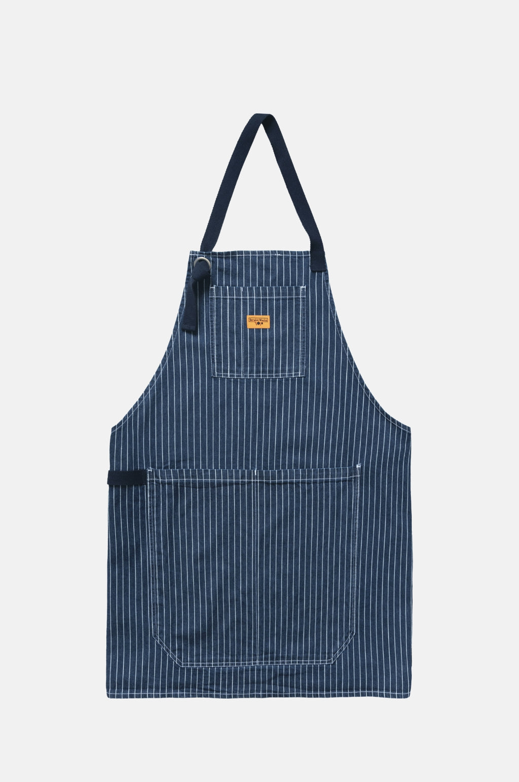 Service Works Pinstripe Denim Apron Indigo.