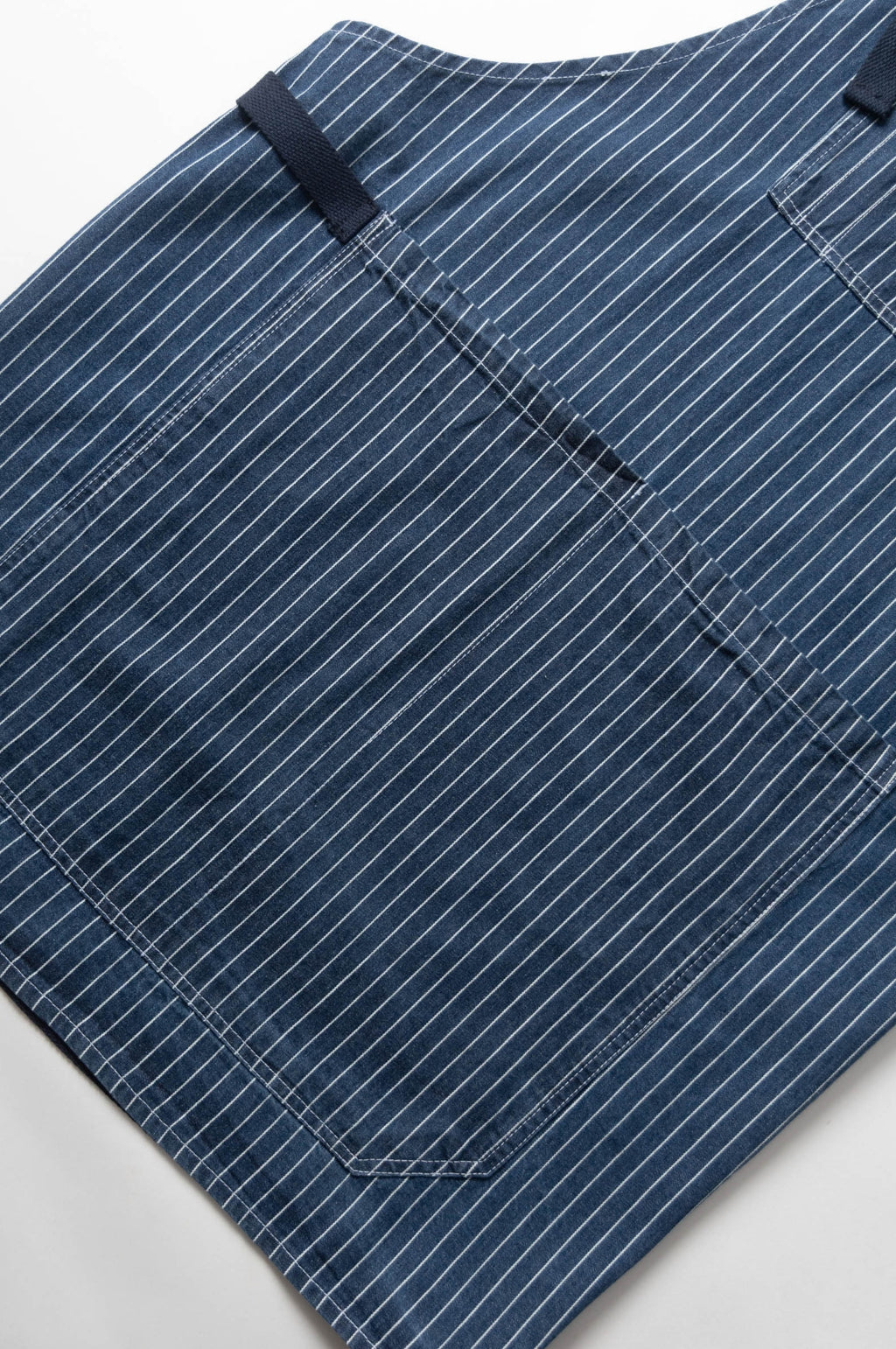 Pinstripe Denim Apron Indigo