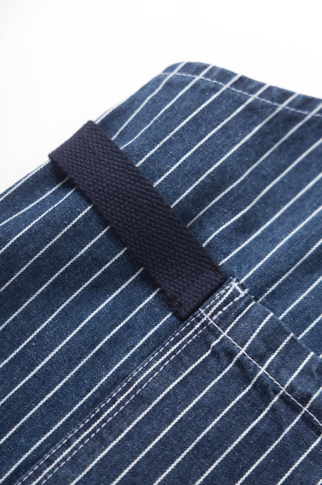 Pinstripe Denim Apron Indigo