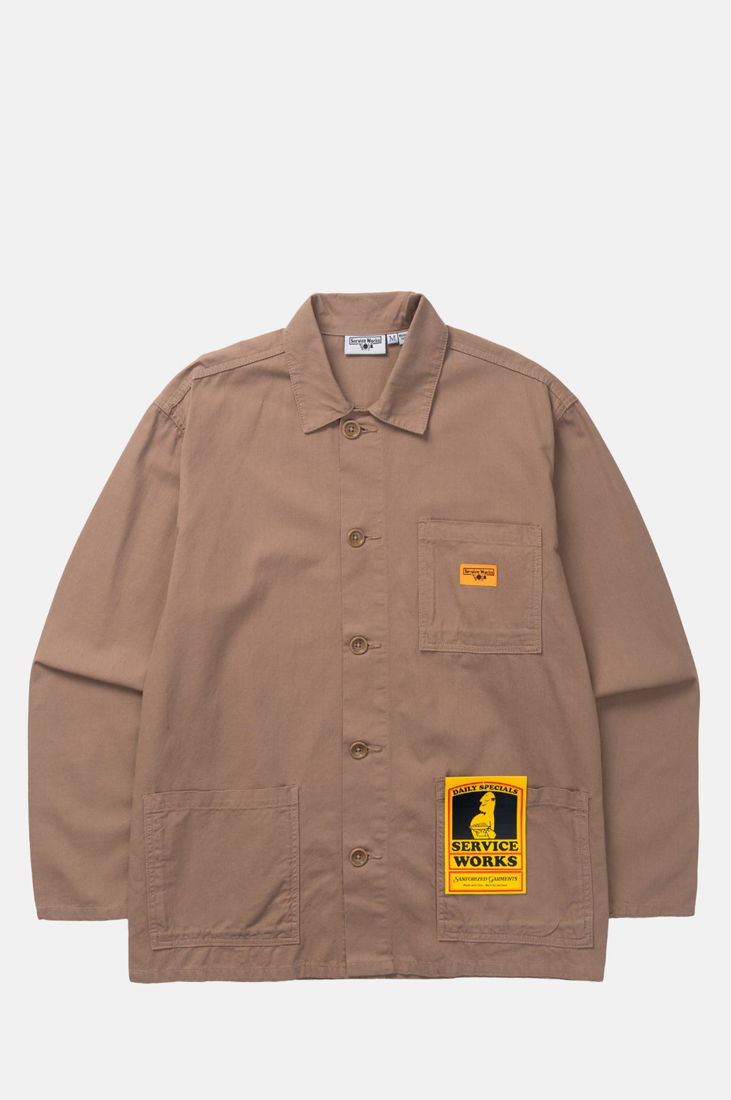 Service Works Twill Chore Shirt Mushroom.