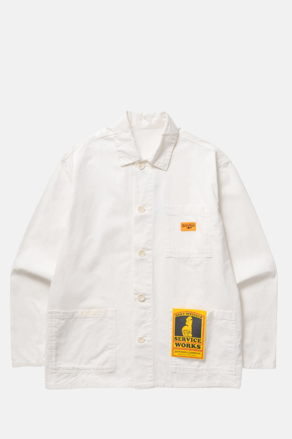 Service Works Twill Chore Shirt Off-White.