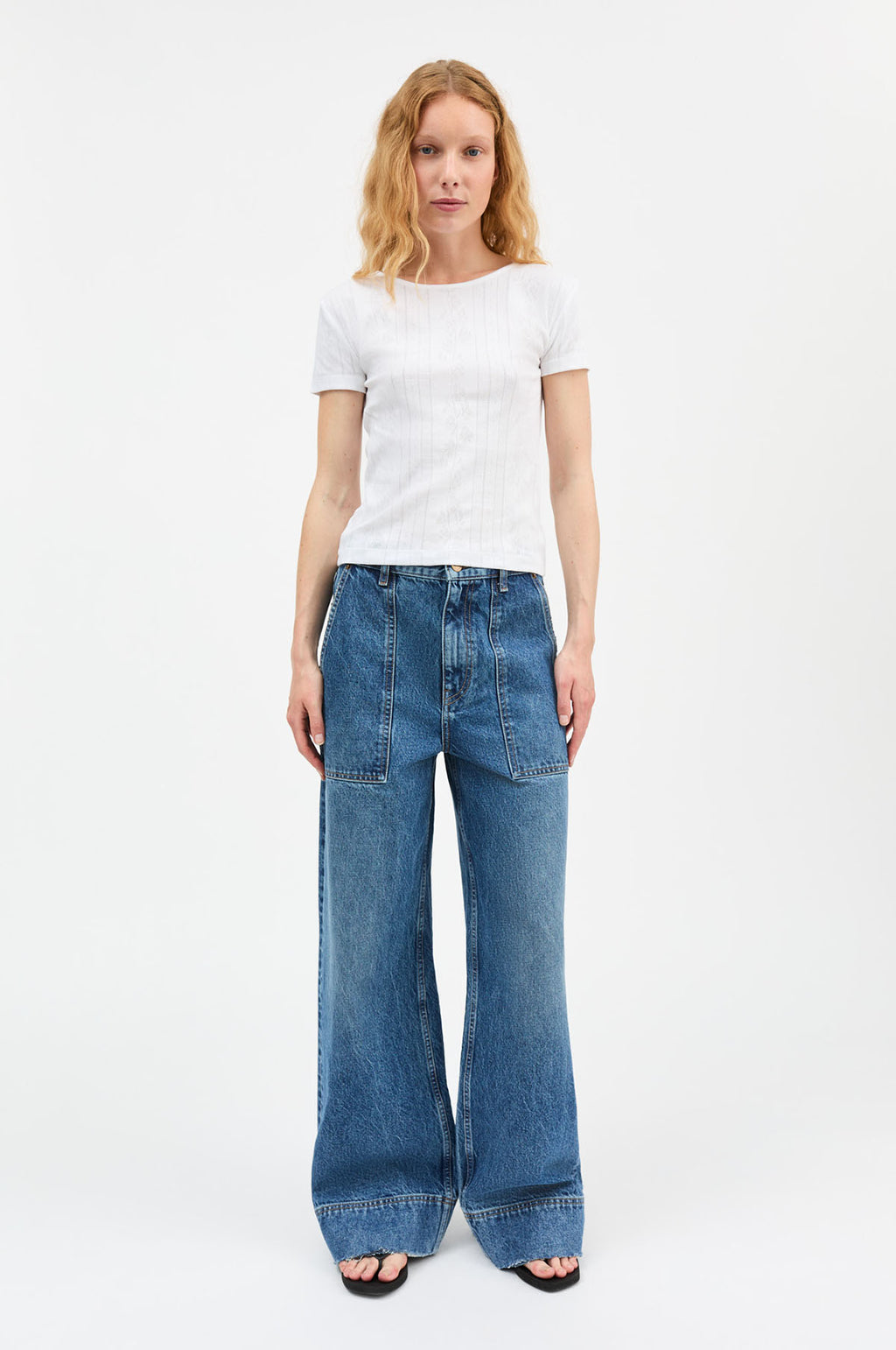 Anna Cap Sleeve Tee Optic White