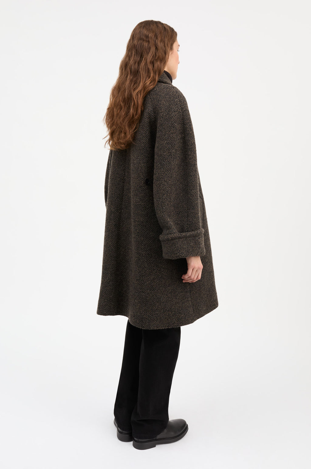 Beate Coat Brown/Black Twill
