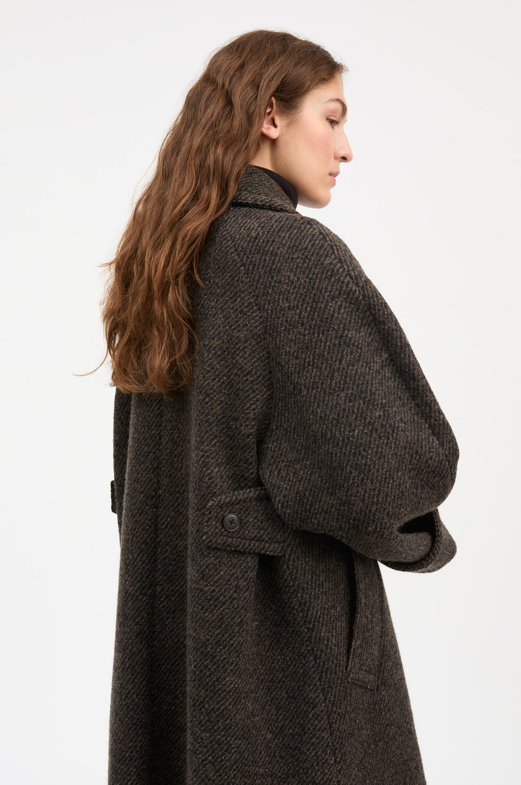 Beate Coat Brown/Black Twill