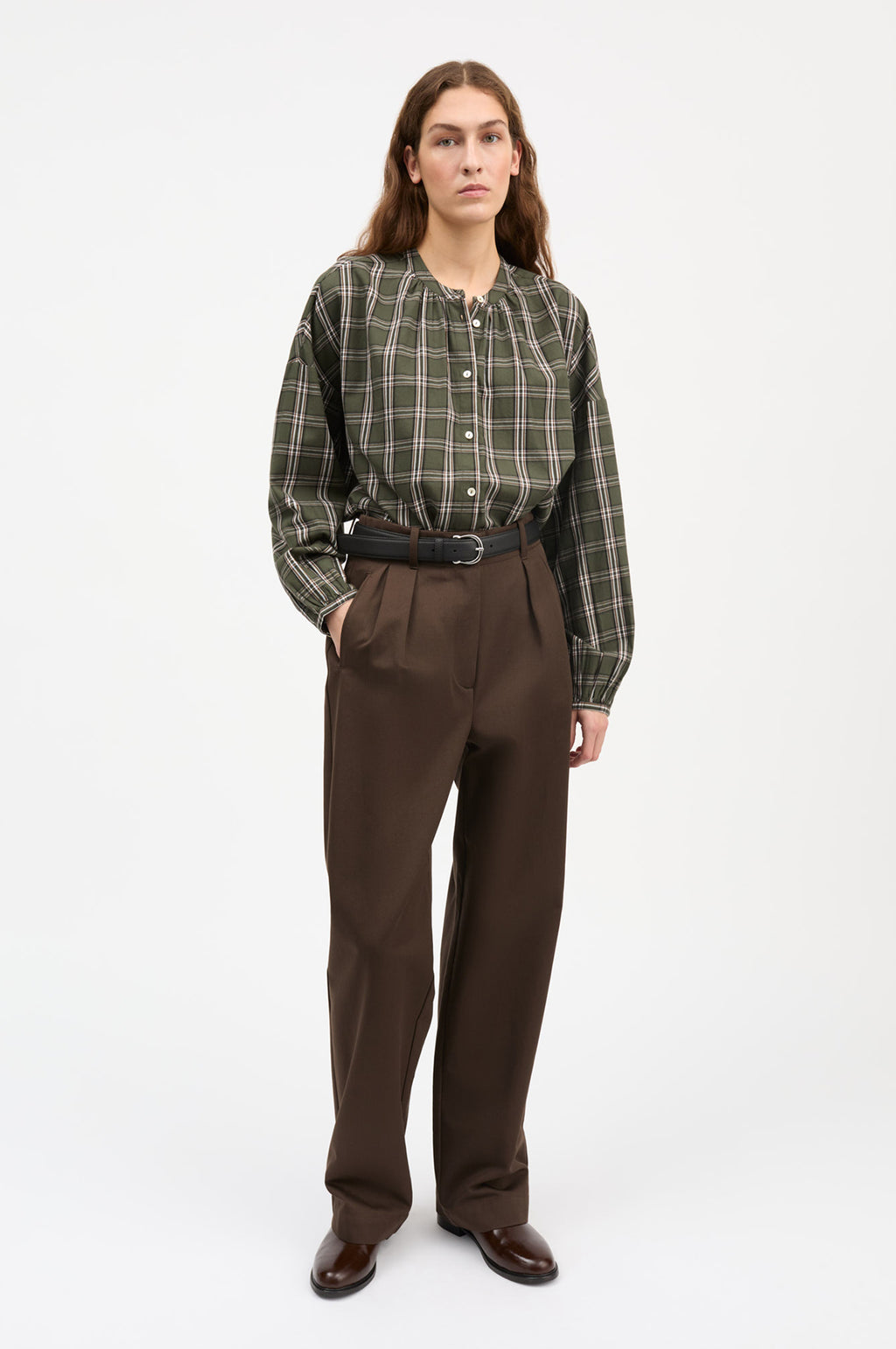 Cilla Shirt Green/White Check