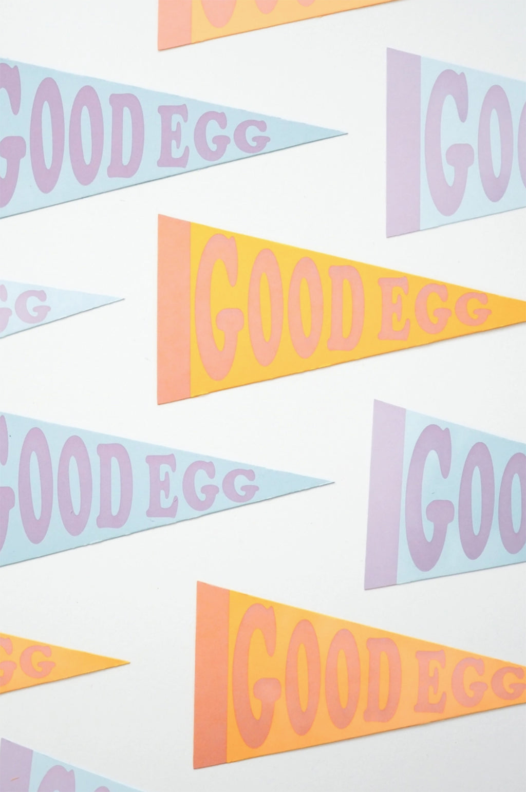 Good Egg Pennant Card Blue & Pink