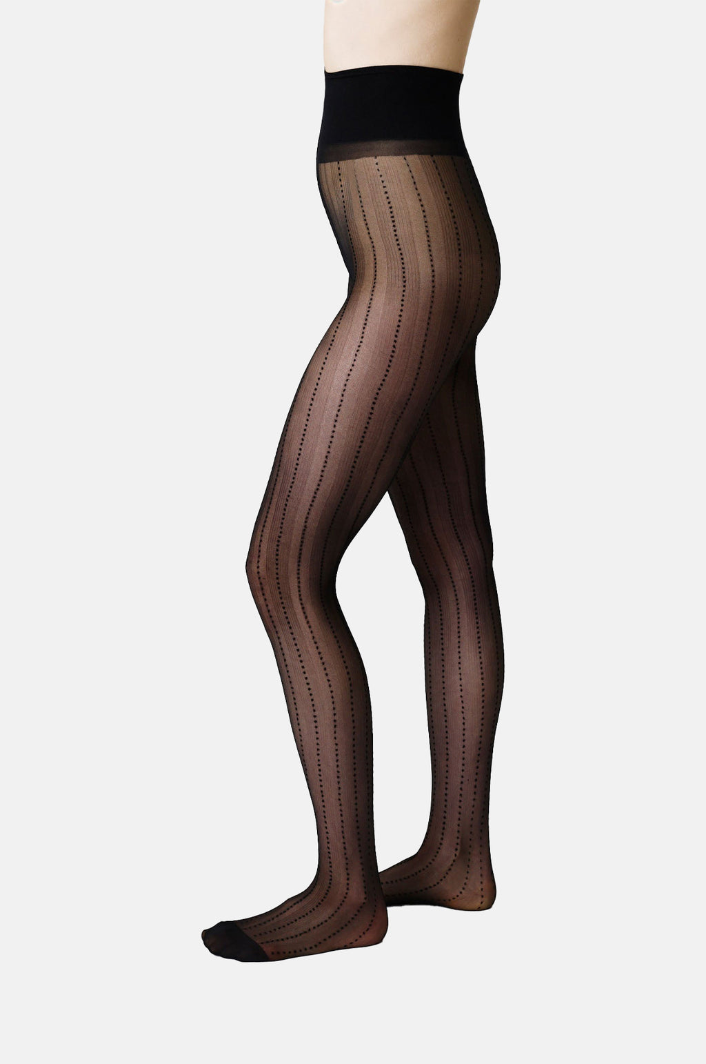 Swedish Stockings Viveca Stripe Tights Black.
