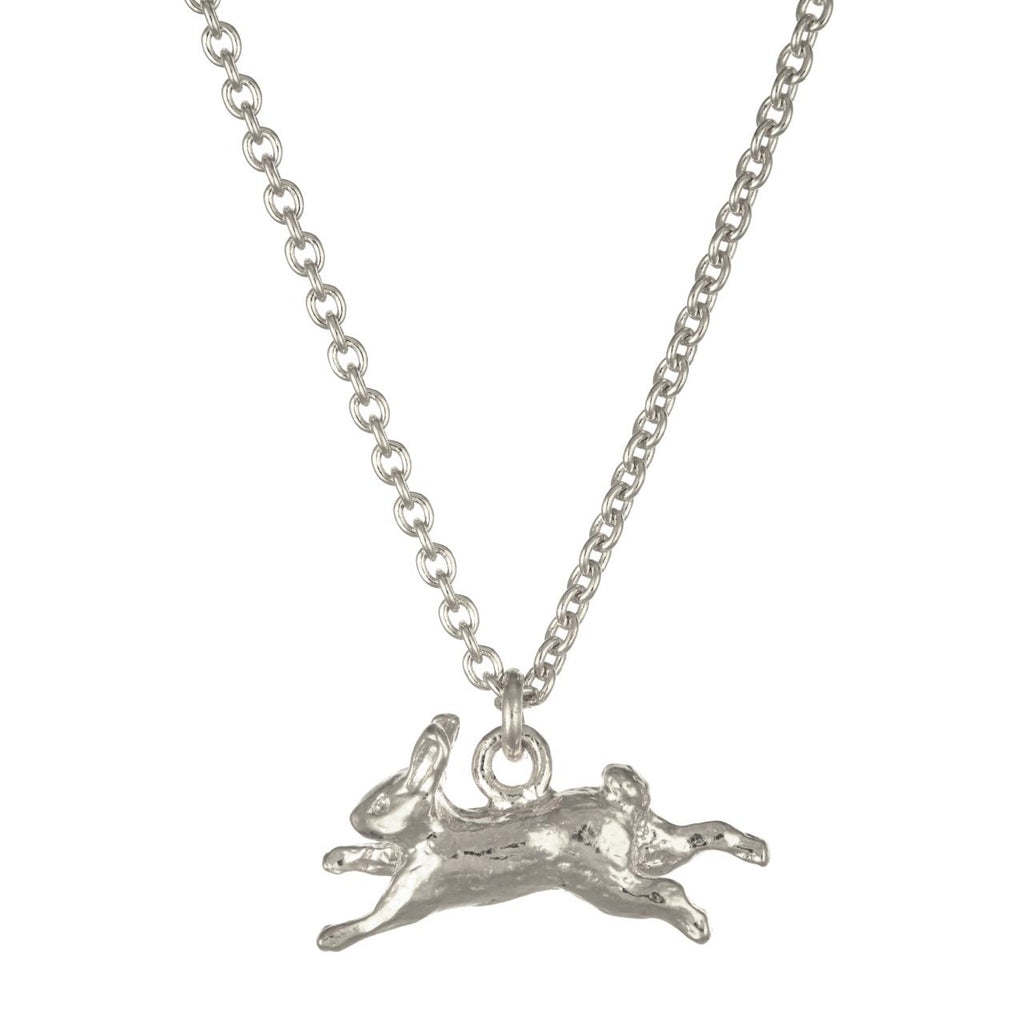 A.M. Leaping Rabbit Necklace Silver