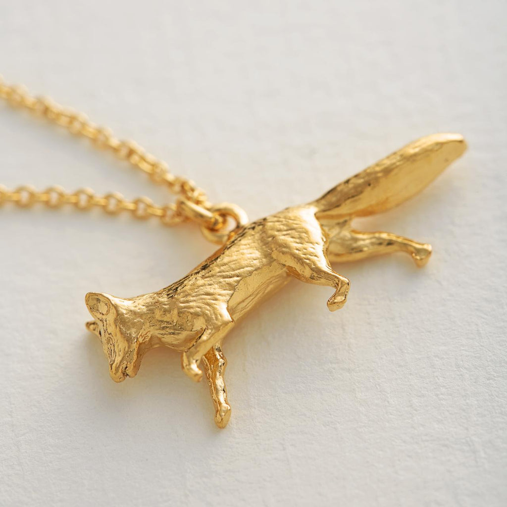 A.M. Prowling Fox Necklace Gold