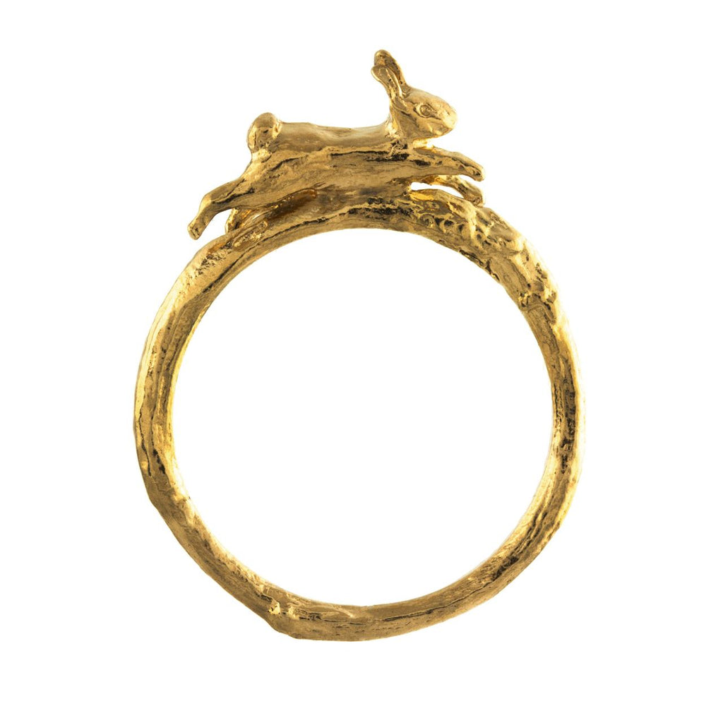 A.M. Leaping Rabbit Ring Gold