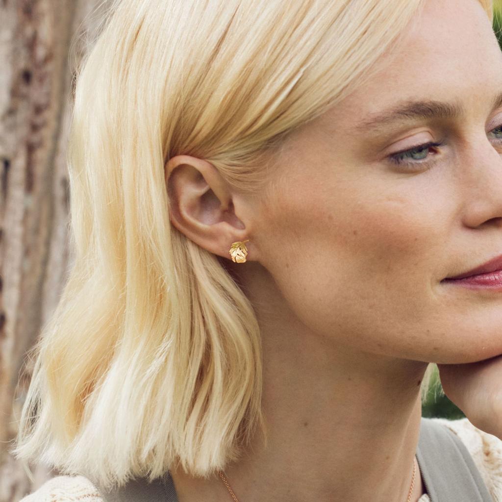 A.M. Feather Stud Earrings Silver