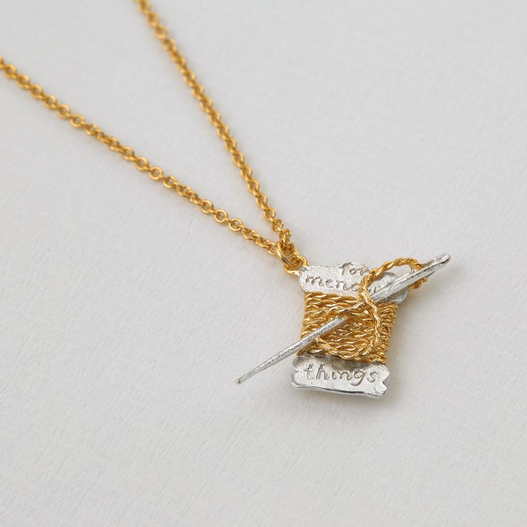 A.M. Twine & Needle 'For Mending Things' Necklace