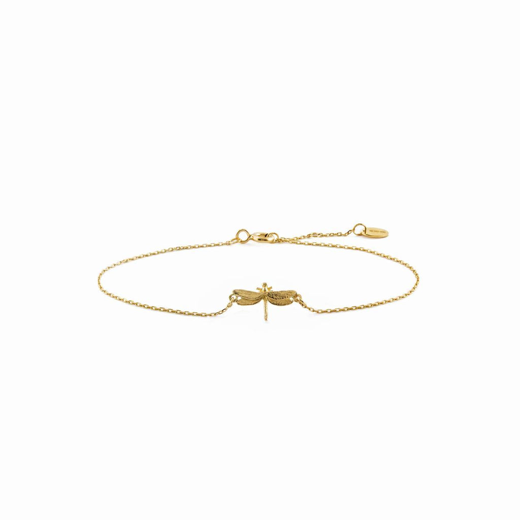A.M. Teeny Tiny Dragonfly Bracelet 18ct Solid Gold