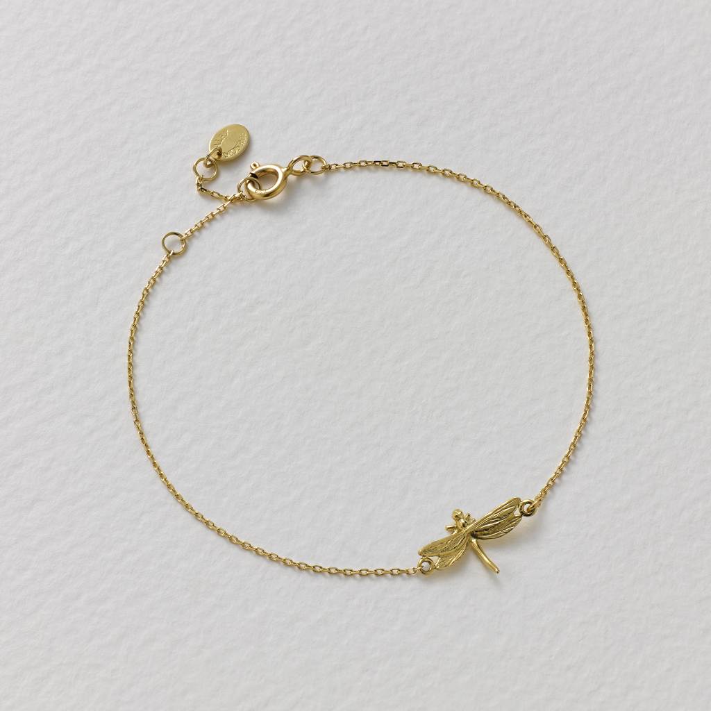 A.M. Teeny Tiny Dragonfly Bracelet 18ct Solid Gold