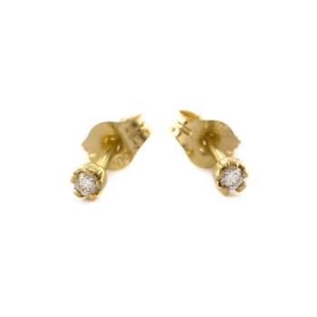 A.M. Teeny Tiny Diamond Stud Earrings 18ct Solid Gold