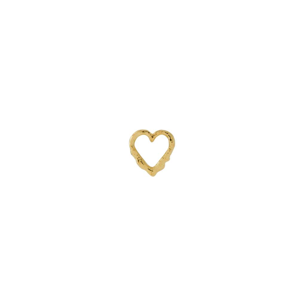 A.M. Teeny Tiny Heart Single Stud Earring 18ct Solid Gold