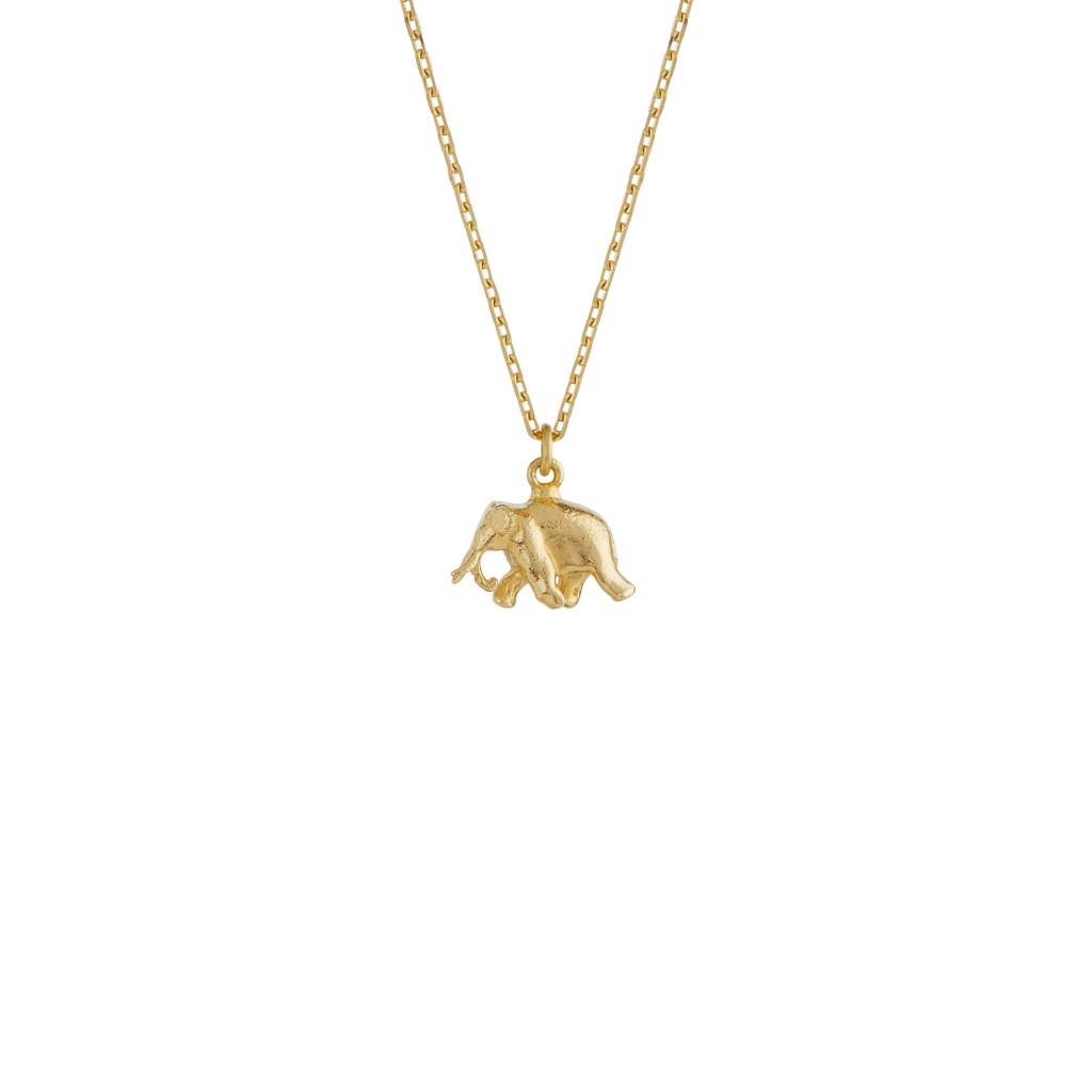 A.M. Teeny Tiny Elephant Necklace 18ct Solid Gold