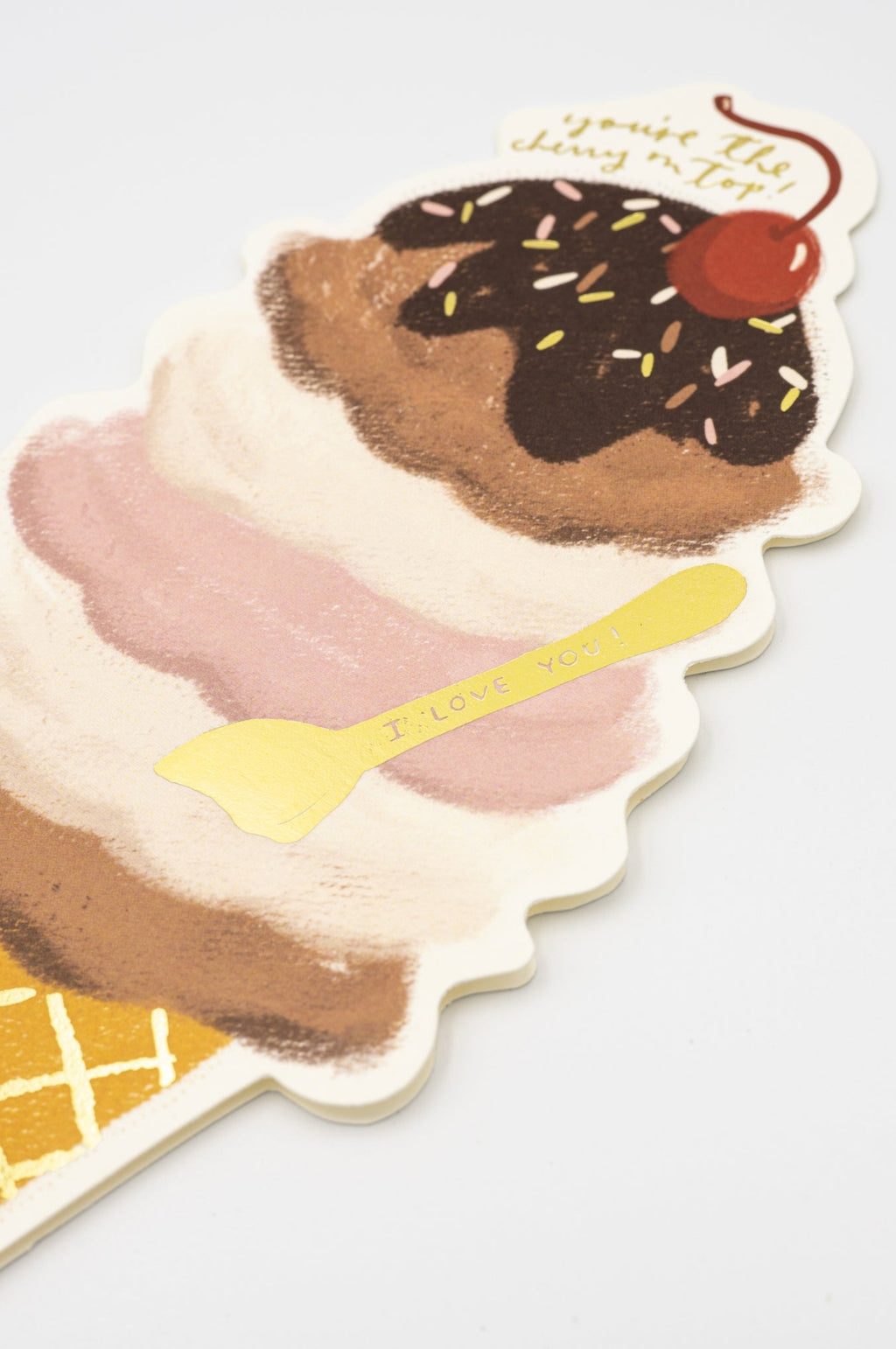 Ice Cream Cone 'Cherry On Top' Greeting Card