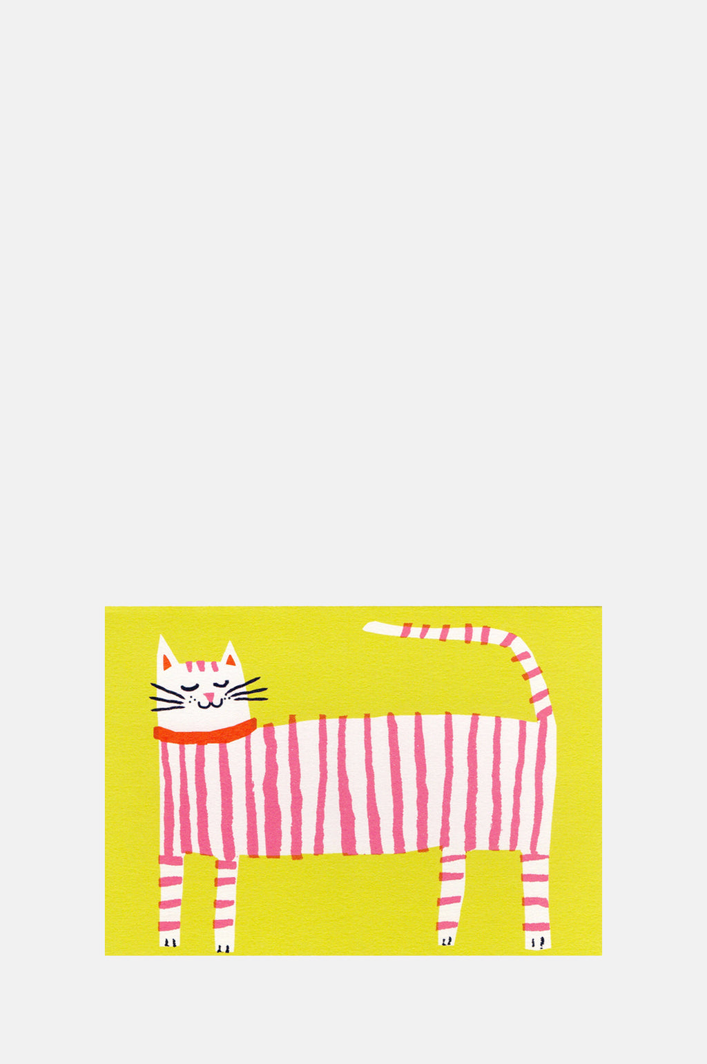 The Printed Peanut Stripy Cat Card.