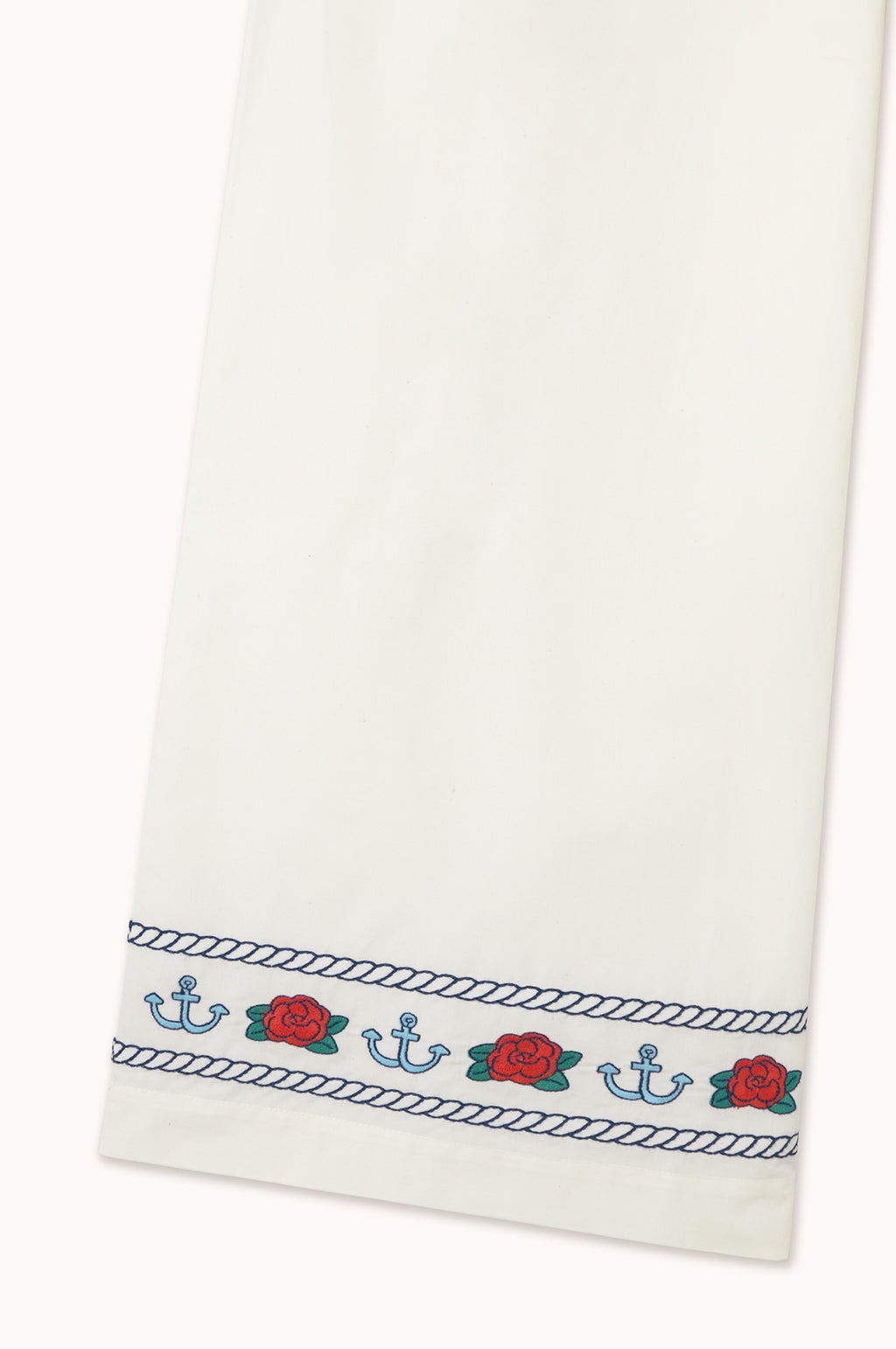 Embroidered Pants Off-White