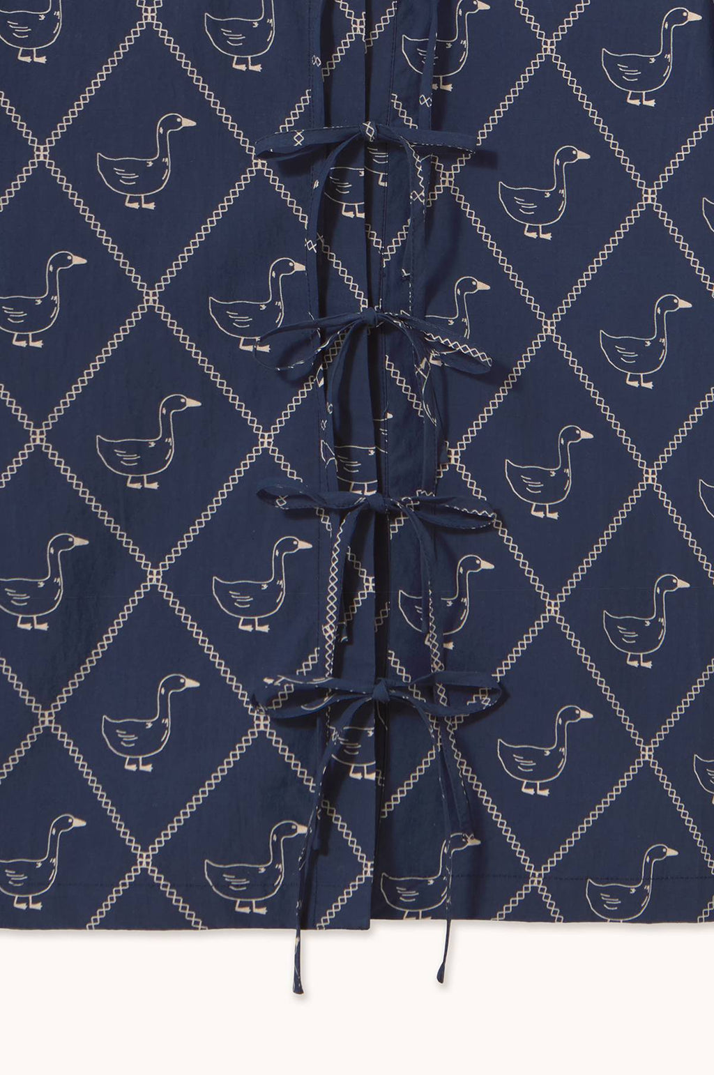 Geese Bow Blouse Navy
