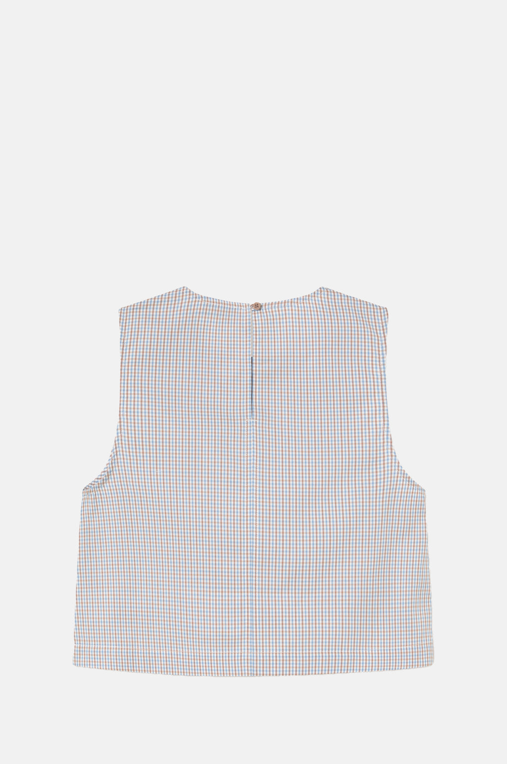 Small Check Blouse Blue-Grey/Almond
