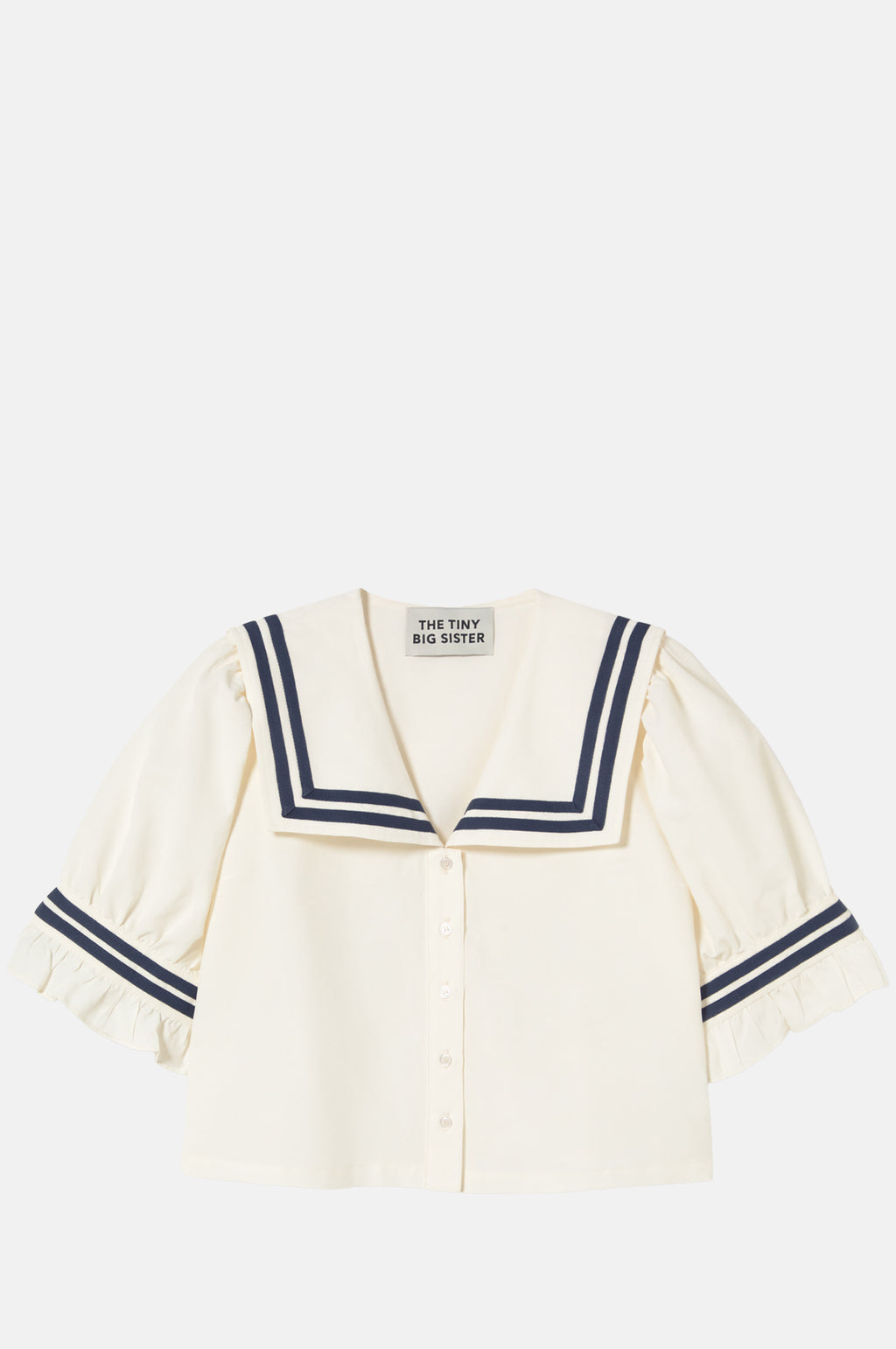 The Tiny Big Sister Stripe Blouse Off White.