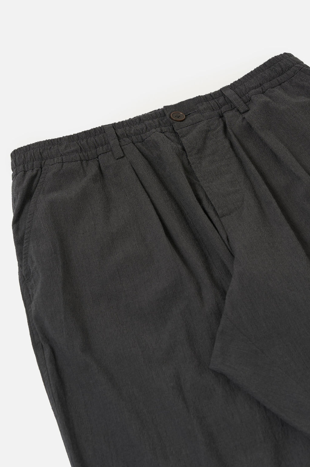 Pleated Track Pant Seattle Cotton Charcoal