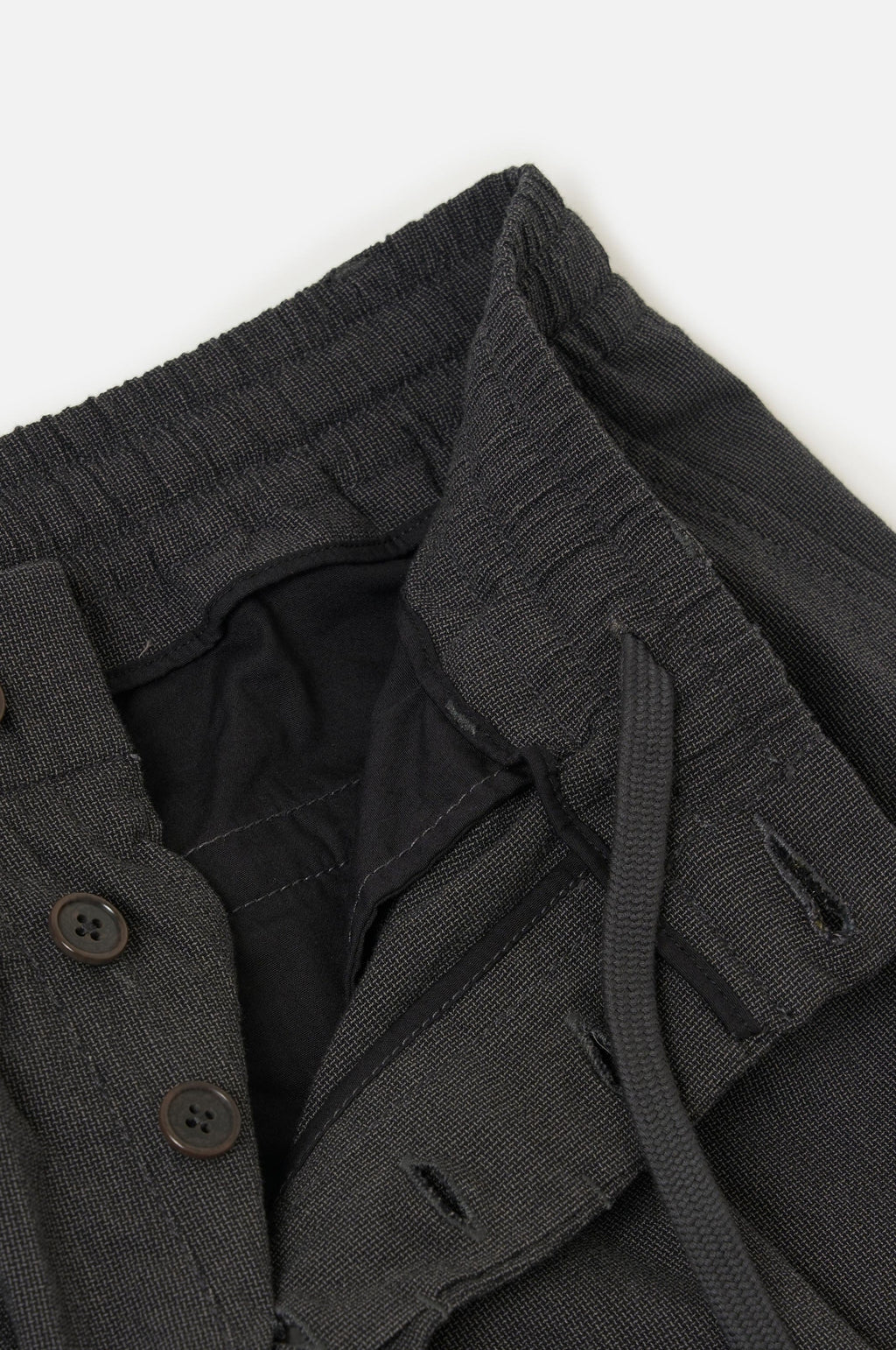 Pleated Track Pant Seattle Cotton Charcoal