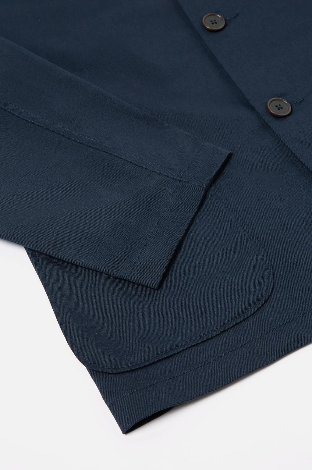 Three Button Jacket Navy Twill